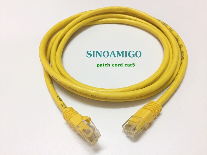 Dây nhảy cat5 10M SN:11209 Sinoamigo hàng chính hãng (màu vàng)